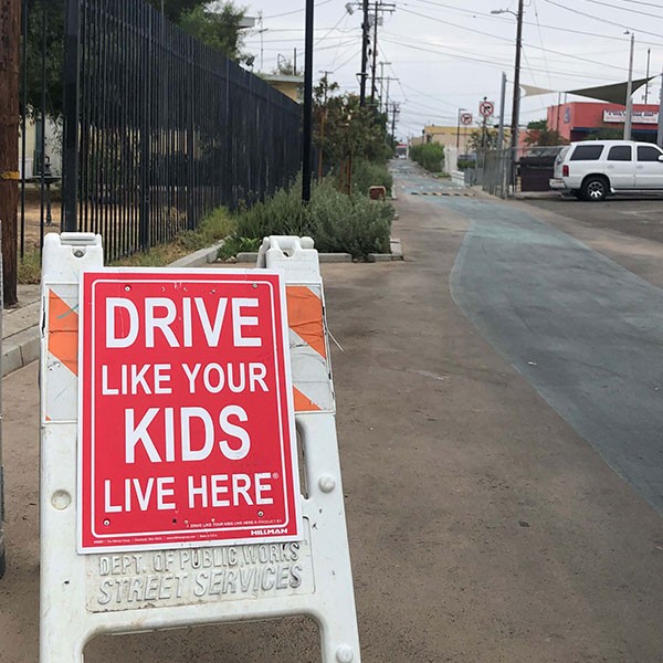 Drive like your kids live here