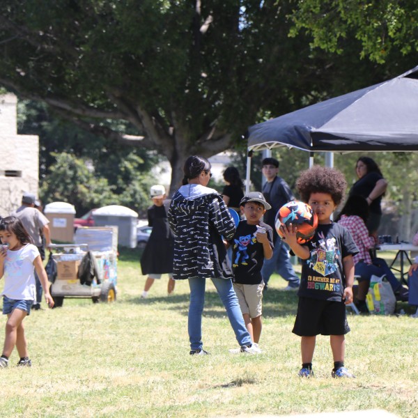 Kids playing on Earth Day