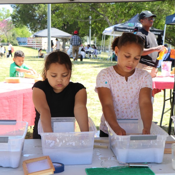 Kids participate in art workshops