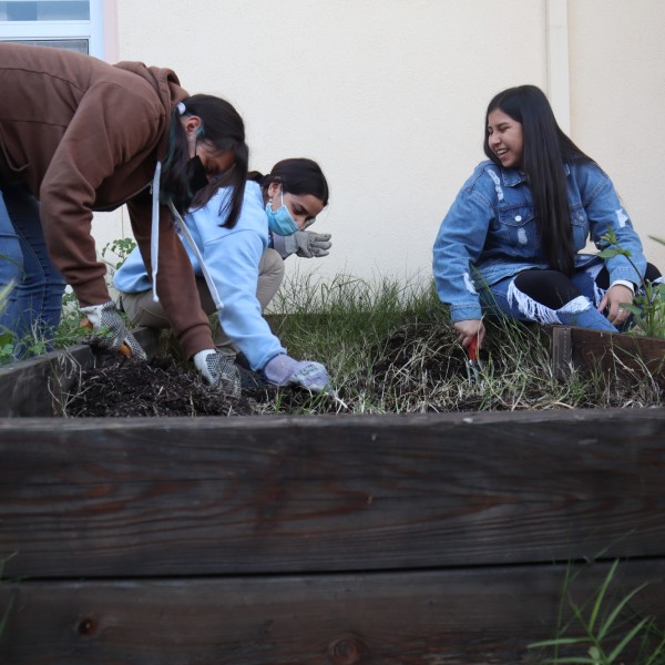 YUTEP students garden for Earth Day