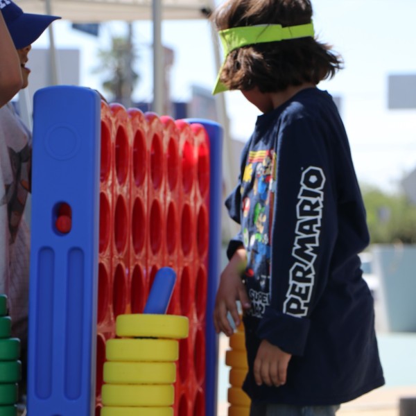 Children play at Bradley Plaza